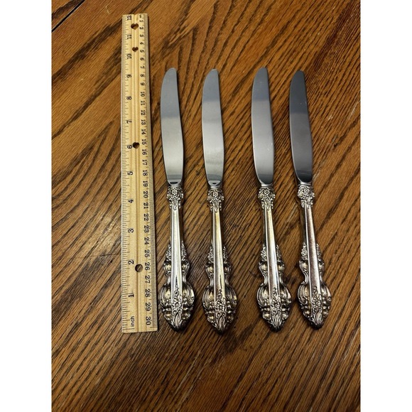 El Greco Reed And Barton Mirrorstele Stainless Knives Set Of 4 No Monogram - Picture 6 of 6